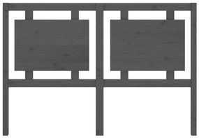Cabeceira de cama 145,5x4x100 cm pinho maciço cinzento