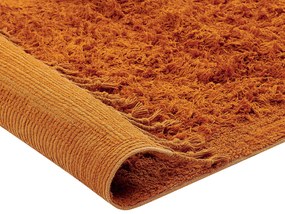 Tapete de algodão laranja 140 x 200 cm BITLIS Beliani