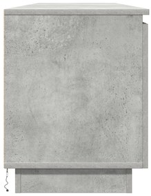 Gabinete de TV com LED Cinza Concreto 180x38x49 cm Madeira de Engenhar