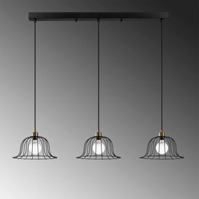 Candeeiro Chandelier Boey – Preto Antigo – 147 x 35 x 31-121 cm