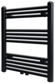 141906 vidaXL Aquecedor toalhas casa de banho liso 600 x 764 mm preto