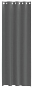 Cortinas de voile com ilhós 2 pcs cinzento-escuro 140x260 cm