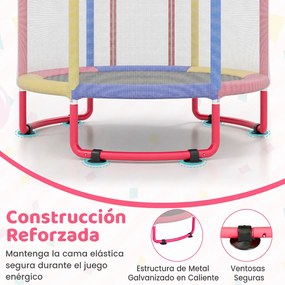 Trampolim Infantil Multifuncional, 154 x 154 x 210 cm, Seis Atividades, Multicolor