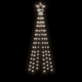 Árvore de Natal em cone 108 luzes LED 70x180 cm branco frio