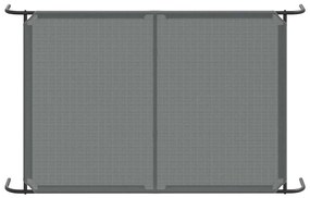 Cama para cães elevada 150x90x20 cm Textilene e aço cinzento