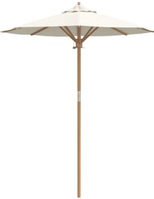 Guarda-sol Jardim Branco Creme 180 x 230 cm em Bambu