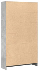 Estante 80x24x143 cm derivados de madeira cinzento cimento