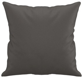 Almofadas decorativas 2 pcs 40x40 cm couro artificial cinzento