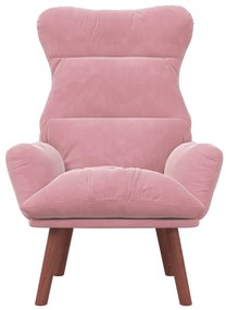 Cadeira Relaxante Veludo Rosa