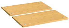 Coberturas para fogão 2 pcs 50x28x1,5 cm bambu