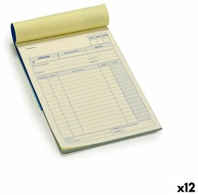 Livro de Notas de Entrega 50 Folhas (14 X 0,5 X 21 cm) (12 Unidades)