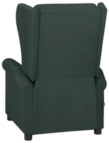 Poltrona reclinável tecido verde-escuro