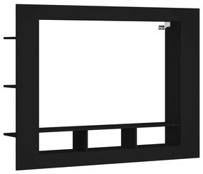 Móvel de TV 152x22x113 cm derivados de madeira preto