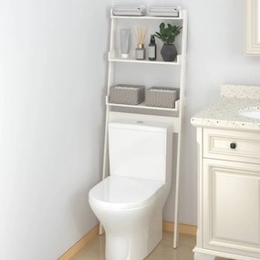 824654 vidaXL Toalheiro 63,5x32x179 cm madeira de pinho maciça branco