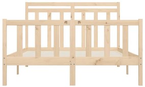 Estrutura de cama 140x200 cm pinho maciço