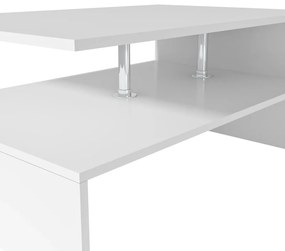 Mesa de centro derivados de madeira 90x59x42 cm branco