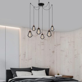Candeeiro Chandelier Oylat – Preto – 138 cm de Diâmetro x 110 cm de Al