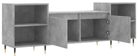Móvel de TV 160x35x55 cm derivados de madeira cinzento cimento