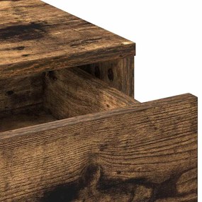 Mesa de Maquilhagem vidaXL com Gavetas em Carvalho Fumado 50x41x140 cm
