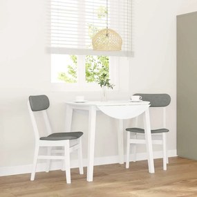 vidaXL Cadeiras de jantar com almofadões 2 pcs madeira maciça branco
