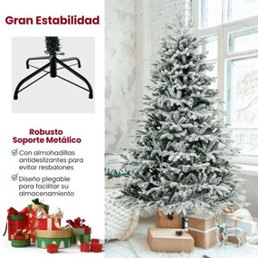 Árvore de Natal artificial pré-iluminada de 215 cm com 450 luzes LED brancas quentes (ENFEITES NÃO INCLUIDOS) verde e branca