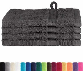 Panos de prato 4 pcs Antracite 15 x 21 cm Algodão