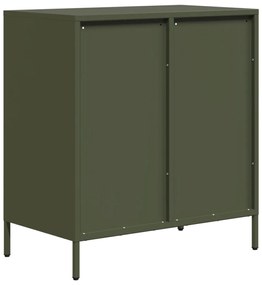 Aparador 68x39x73,5 cm aço laminado a frio verde-azeitona
