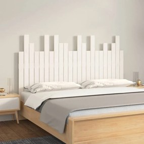 vidaXL Cabeceira de parede 146,5x3x80cm madeira de pinho maciça branco