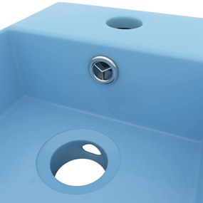 Lavatório WC c/ extravasamento cerâmica azul-claro