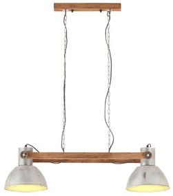 Candeeiro suspenso industrial 25 W 109 cm E27 prateado