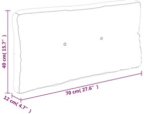 Almofadão p/ sofá de paletes 70x40x12 cm tecido xadrez vermelho