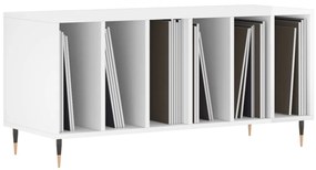 Armário p/ discos 100x38x48 cm deriv. madeira branco brilhante