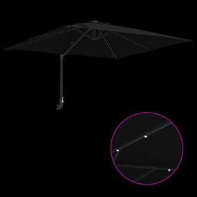 Guarda-sol de Jardim Preto 248.5 x 247.5 x 160 cm tecido