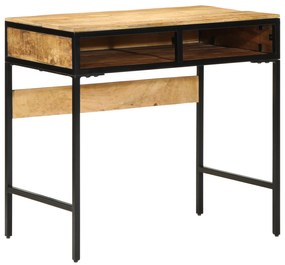 vidaXL Mesa 80x50x75 cm Madeira Sólida de Manga Crua