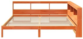 Cama com estante sem colchão 200x200 cm pinho maciço