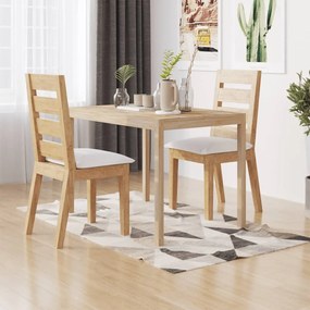 345081 vidaXL Mesa de jantar 110x70x75 cm madeira de acácia maciça