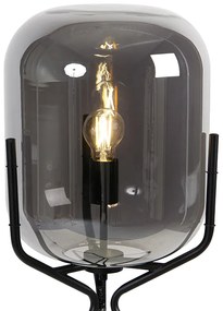 LED Candeeiro de pé preto vidro fumê lâmpada-WiFi-A60 - BLISS Design
