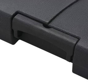 Guarda-sol de jardim com base portátil cinzento-acastanhado