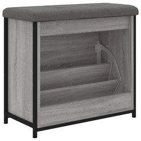 Banco sapateira c/ gaveta articulada 62x32x56cm cinzento sonoma