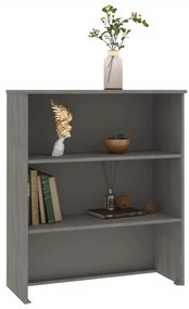 Topo p/ armário alto HAMAR 85x35x100cm pinho maciço cinza-claro