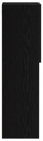 Armário para TV LED vidaXL Preto Carvalho 30,5x30x102 cm Madeira de en