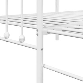 Estrutura de Daybed vidaXL com Cama de Rodízio Branca 75x190 cm Aço