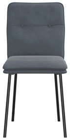 Cadeiras de jantar 2 pcs veludo cinzento-escuro