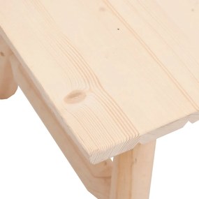 3 pcs conjunto lounge de jardim madeira de abeto maciça