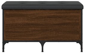 Banco arrumação 82x42x45 cm derivados madeira carvalho castanho