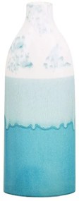 Vaso branco e azul marinho 35 cm CALLIPOLIS Beliani