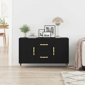 Aparador Preto Carvalho 100x36x60 cm Madeira Sintética