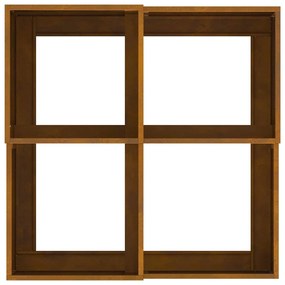 Jardineira vidaXL 100x100x48 cm em Aço Resistente à Corrosão