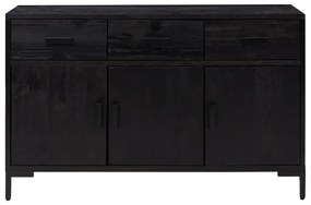 Aparador 110x35x70 cm pinho maciço preto