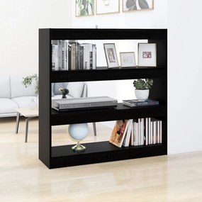 vidaXL Estante/divisória 100x30x103 cm preto